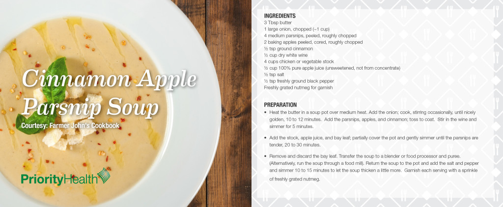 Priority Health Personal Wellness Cinnamon Apple Parsnip Healthy Fall Recipes