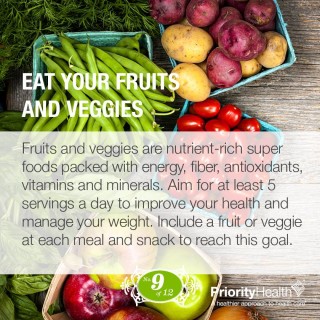 Priority Health Personal wellness Fruits and veggies Healthy tidings