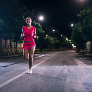 Reflective running clothing and trainers so you can be seen at night