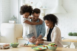 ThinkHealth personal wellness family making healthy lunch