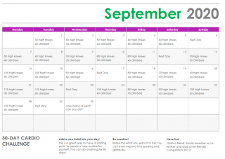 30 day cardio challenge before and after