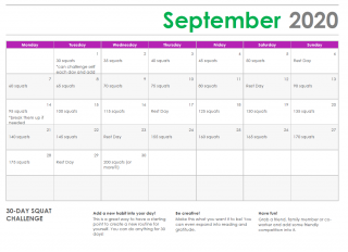 30 day squat challenge